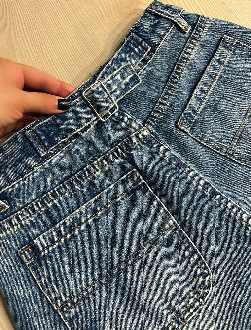 Шорты женские джинсовые Allure 803-68 бермуды с порезами и регулировкой застежкой на талии голубые, голубой, 30, 30, 80 см, 113 см Киев - изображение 16