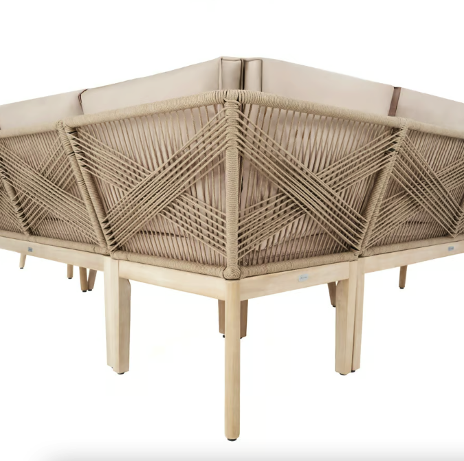 Набір садових меблів зі столом і кріслами для дому, саду, дачі, комфортна зона відпочинку Di Volio Albenga бежевий Київ - фото 6