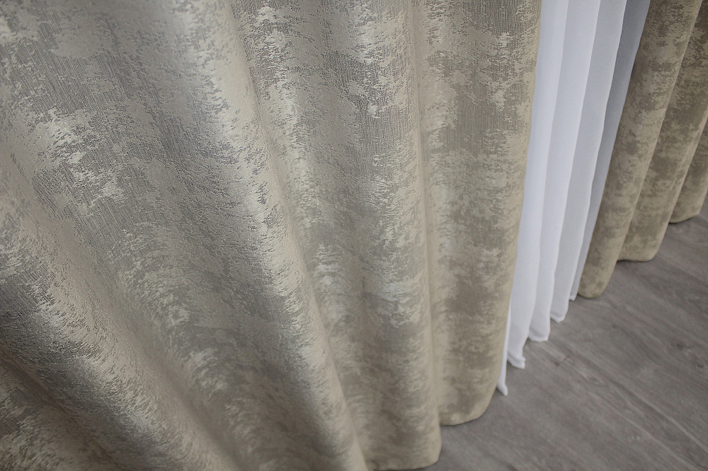 Комплект штор на люверсах VR-Textil Жакард Sultan XO № 1143ш 150х250 см 2 шт Капучино (37-0026) Київ - фото 7