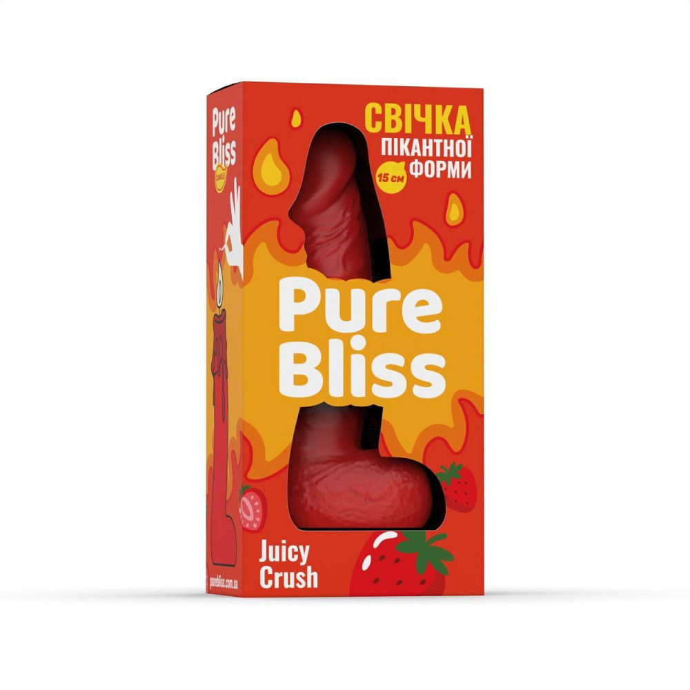 Ароматна свічка пікантної форми Pure Bliss Red Juicy Crush (Ягідний вибух) 15 см Sex Aura Київ - фото 6