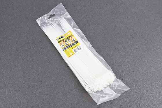 Хомут-стяжка пластикова 4,8x300мм к-кт 100шт, білий 20-1815 Київ