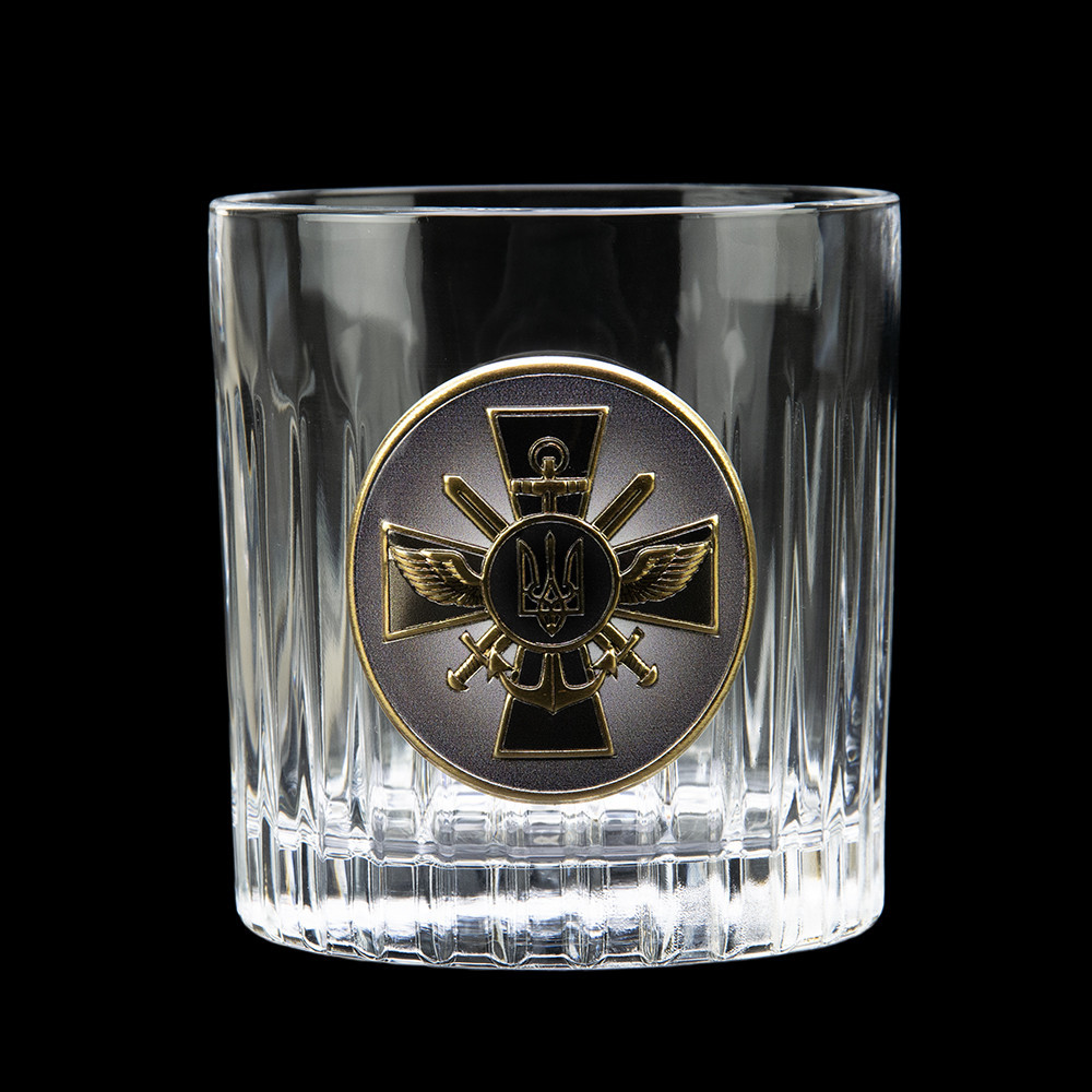 Набір келихів для віскі Boss Crystal Генштаб ЗСУ (2 шт.) Кришталь Київ - фото 2