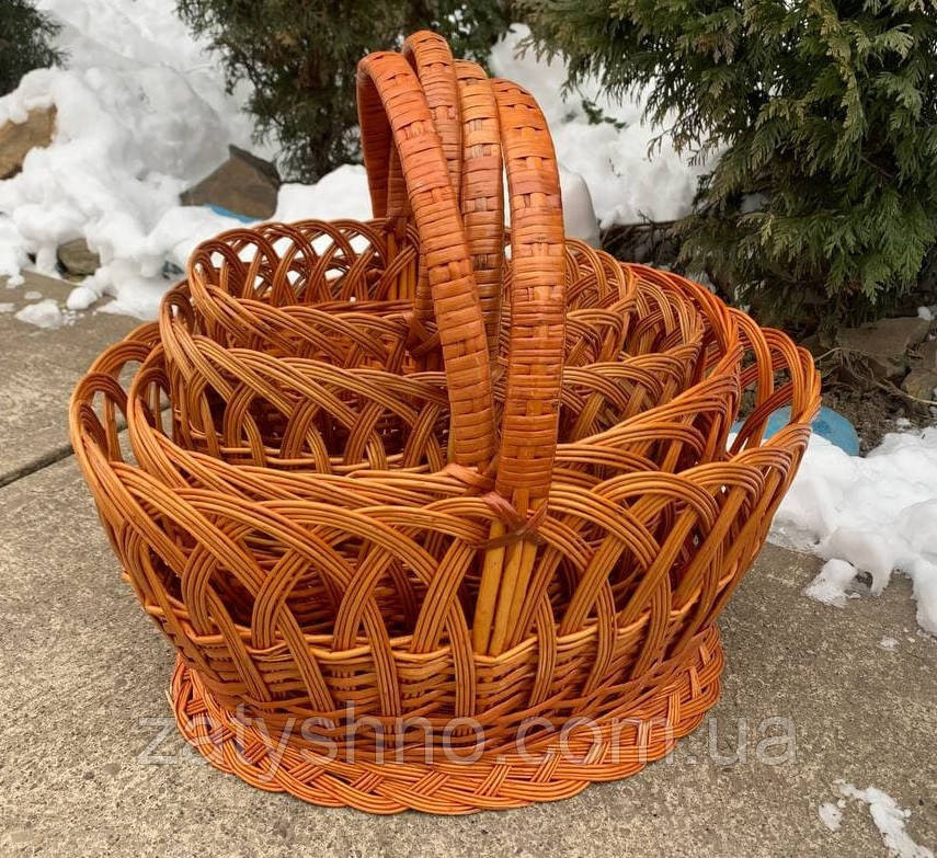 Ажурний плетений кошик із лози Київ - фото 4