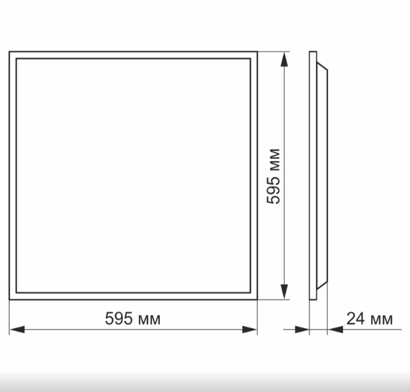 LED Панель 60W 6000К матова VL-Pb606W(2) Videx Житомир - изображение 4
