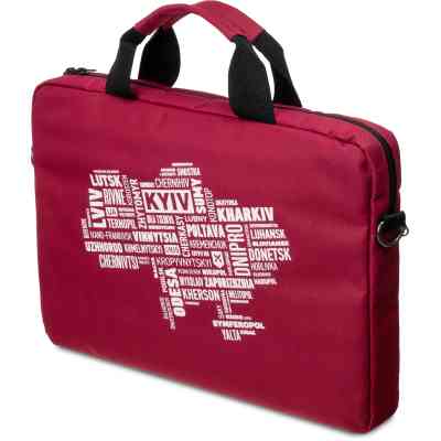 Сумка для ноутбука Vinga 15.6&quot; NB1502 Burgundy, white print (NB1502UWBY) Вінниця