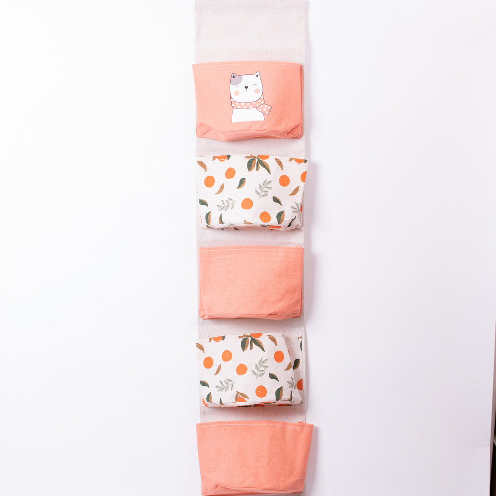 Yiwu Підвісний органайзер на 5 відділень 20×58 (см) Рожевий HP-41-13P Київ - фото 1