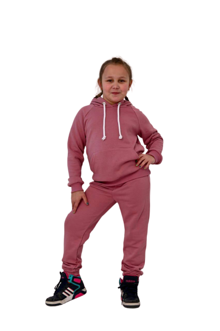 Теплий спортивний костюм на дівчинку Рожевий 134 Харків - фото 1