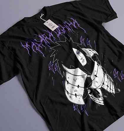 Футболка для мальчика аниме Наруто оверсайз (рост от 165 до 180 ) Черний AnimeJ0868m Днепр