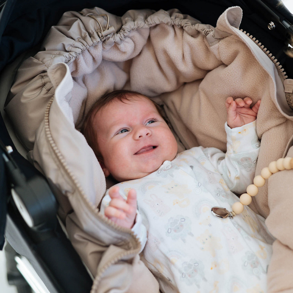 Універсальний зимовий конверт у коляску Бежевий Київ - фото 2