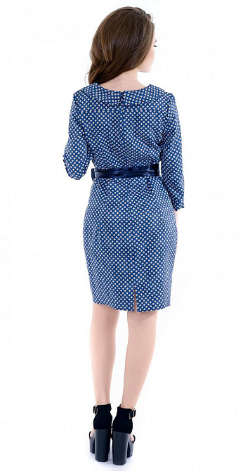 Платье в горошек с поясом (42) Киев - изображение 4