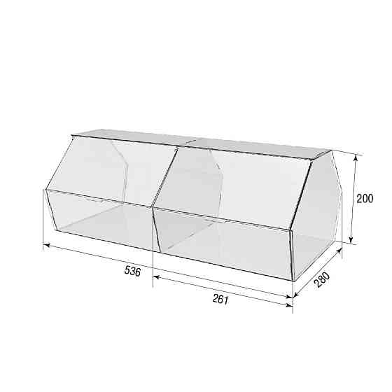 Диспенсер EKOSTAR 536х280х200мм для мармеладів, снеків, горіхів 2 комірки Київ