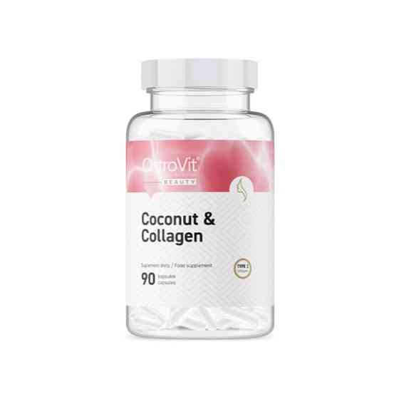 Коллаген + кокосовое масло OstroVit MCT Collagen & MCT Oil from coconut 90caps Луцк