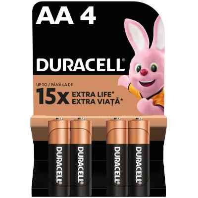 Батарейка Duracell AA лужні 4 шт. в упаковці (5000394052536 / 81551270) Винница