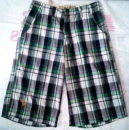 Шорты мужские  удлиненные ,коттон,клетка   р. S(44) Киев