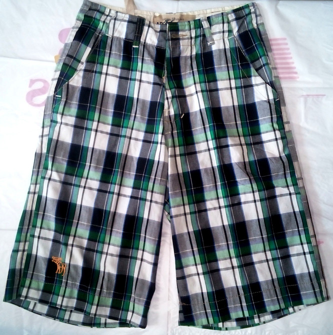 Шорты мужские  удлиненные ,коттон,клетка   р. S(44) Киев - изображение 1