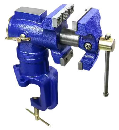 Струбциные Тиски слесарные OX-427 с поворотным основанием, сменными губками и струбциной, ширина 63 мм. Одесса - изображение 2