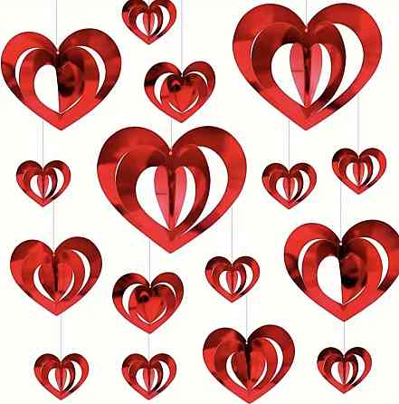 Підвісні сердечка для декору 16 шт Смела