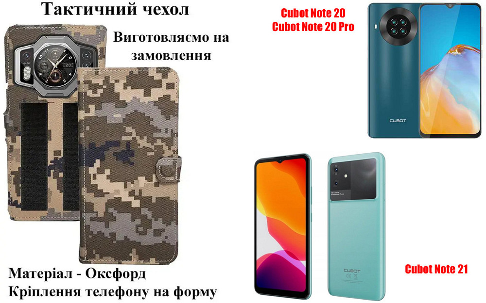 Тактический чехол для Coolpad CP12, крепится к снаряжению на липучке Киев - изображение 1