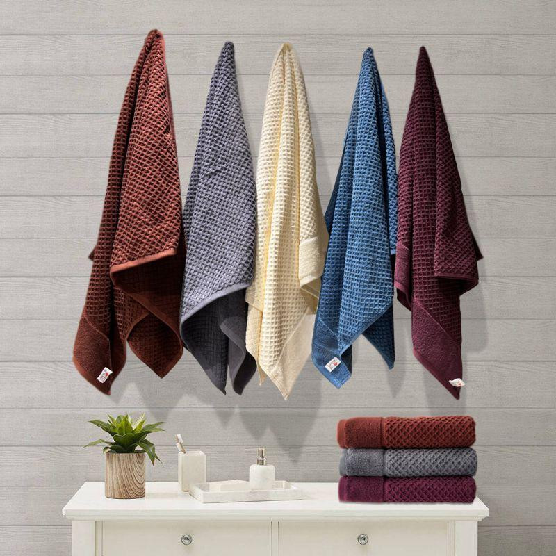 Полотенце банное Lovely Svi хлопок жаккардовое в подарочном пакете - 70 х 140 см Diamond Grid Коричневый Киев - изображение 2