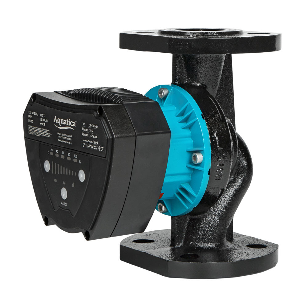 Aquatica Насос циркуляционный энергосберегающий фланц 10-185Вт Hmax 10м Qmax 167л/мин DN40 220м Коломия - фото 5
