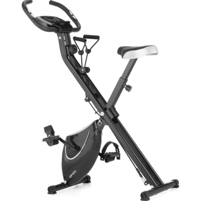 Велотренажер Gymtek FX600 магнітний складний з еспандерами срібний Київ - фото 1