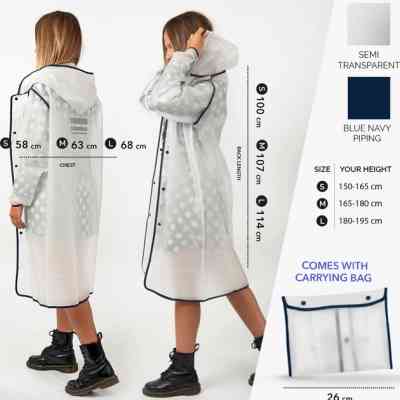 Дощовик Perletti City прозорий/синій M (14210003M) Вінниця