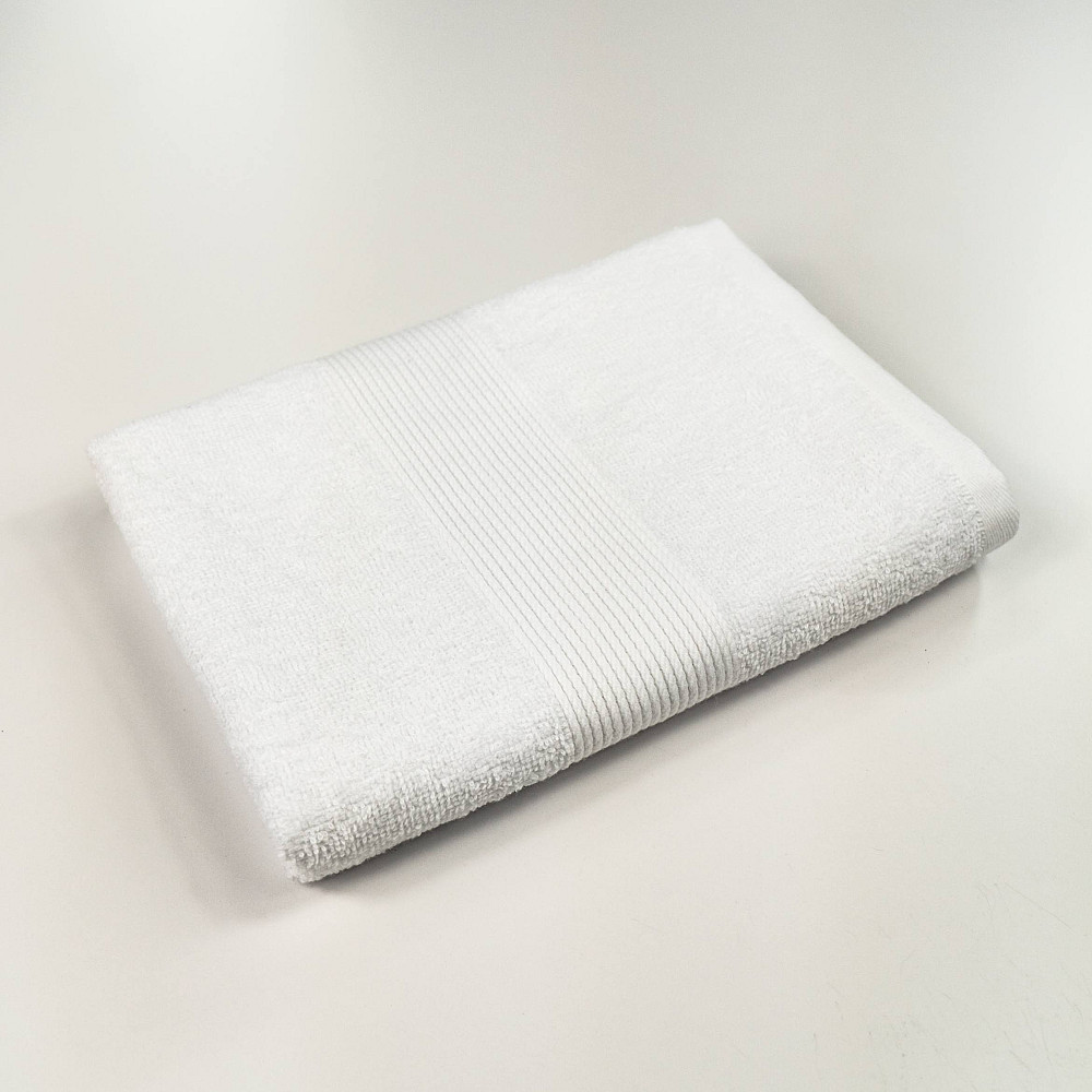 Рушник для рук та обличчя махровий з Бордюром GM Textile 40х70см 400г/м2 (Білий) Суми - фото 1