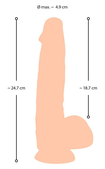 Фалоімітатор - Nature Skin Dildo With Movable Skin, 25 см Sex Aura Київ - фото 9