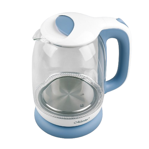 Електрочайник 1,7л 1850-2200W скло (диск) блакитний MR-056-BLUE Maestro Житомир