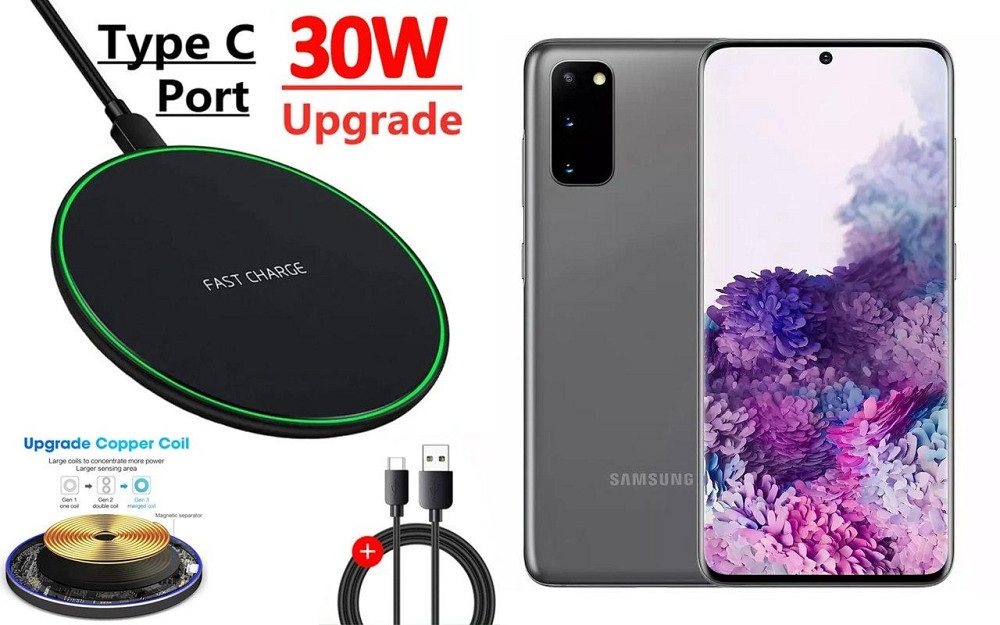 Бездротовий зарядний пристрій Copper до 30W для Nothing Phone (1), USB-C, LED Київ - фото 1