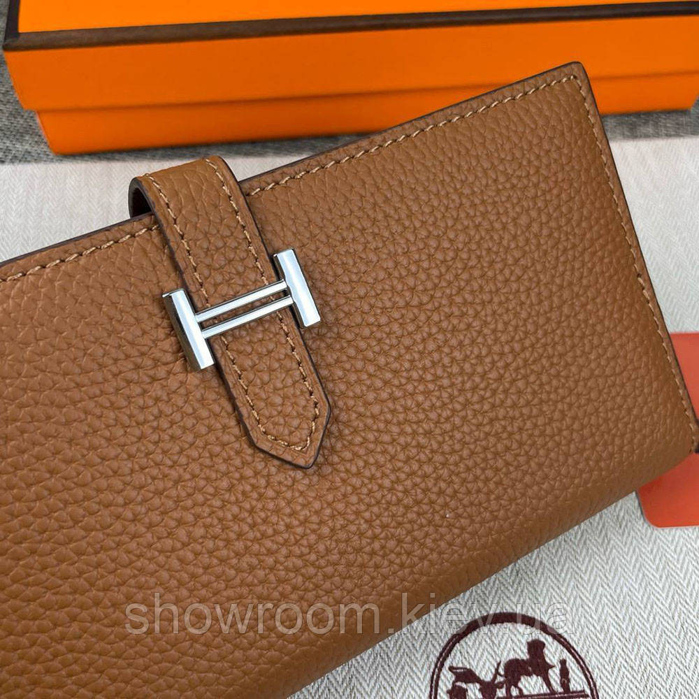 Жіночий брендовий коричневий шкіряний гаманець (H-5123) Lux Київ - фото 5