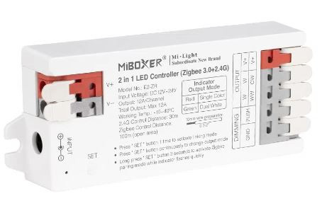 Miboxer Контролер tunable white W+CCT 2 в 1, DC12/24V, 12A, ZigBee + RF 2.4G Mi-light Київ - фото 2