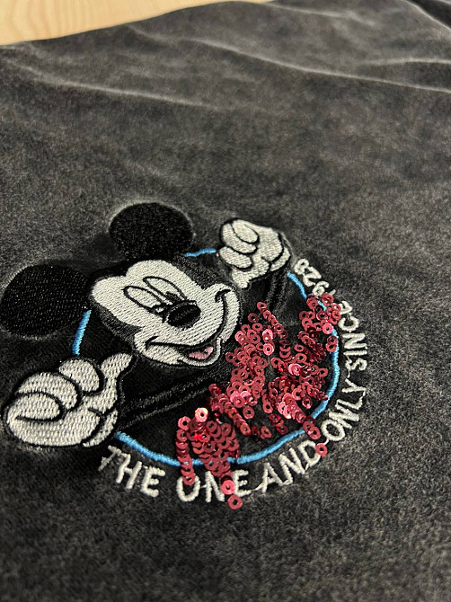 Футболка женская A-N 26030 вареная тай-дай оверсайз с вышивкой Mickey Mouse, черный, one size Киев - изображение 11