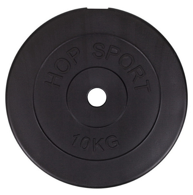 Млинець для штанги 10 кг бітумний диск на штангу гриф, посадковий діаметр 30 мм Київ - фото 1