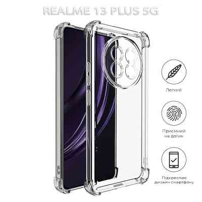 Чехол для мобильного телефона BeCover Anti-Shock Realme 13 Plus 5G Clear (712790) Винница