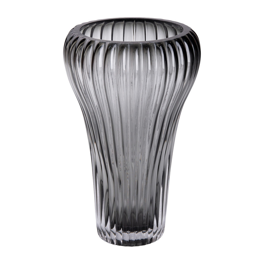 Скляна ваза, декоративна, сіра, 27,5 см HP-1730 Київ - фото 1