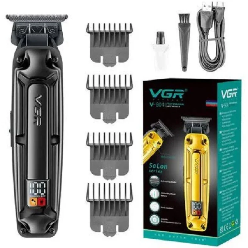 Бездротова Машинка для стрижки волосся VGR V-904 pr 6 змінних насадок, зарядка USB, Щітка для очищення Одеса - фото 8