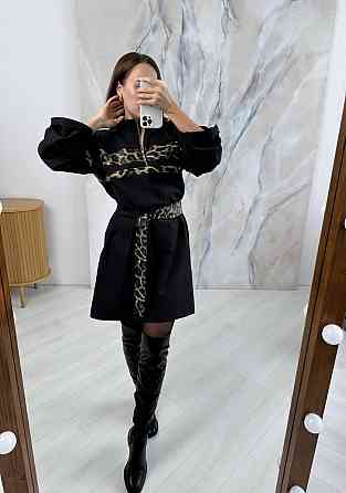 Женское платье с леопардовыми вставками тиар Одесса