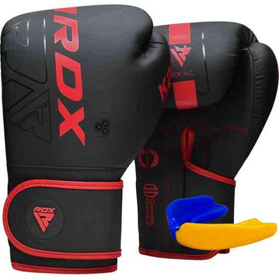 Боксерські рукавиці RDX F6 Kara Matte Red 16 унцій (капа в комплекті) Кам'янське