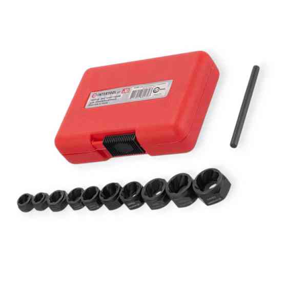 Екстрактори болтів (головки + вибивання) 9-19 мм 10шт (пласт. кейс) обламаних Мукачево