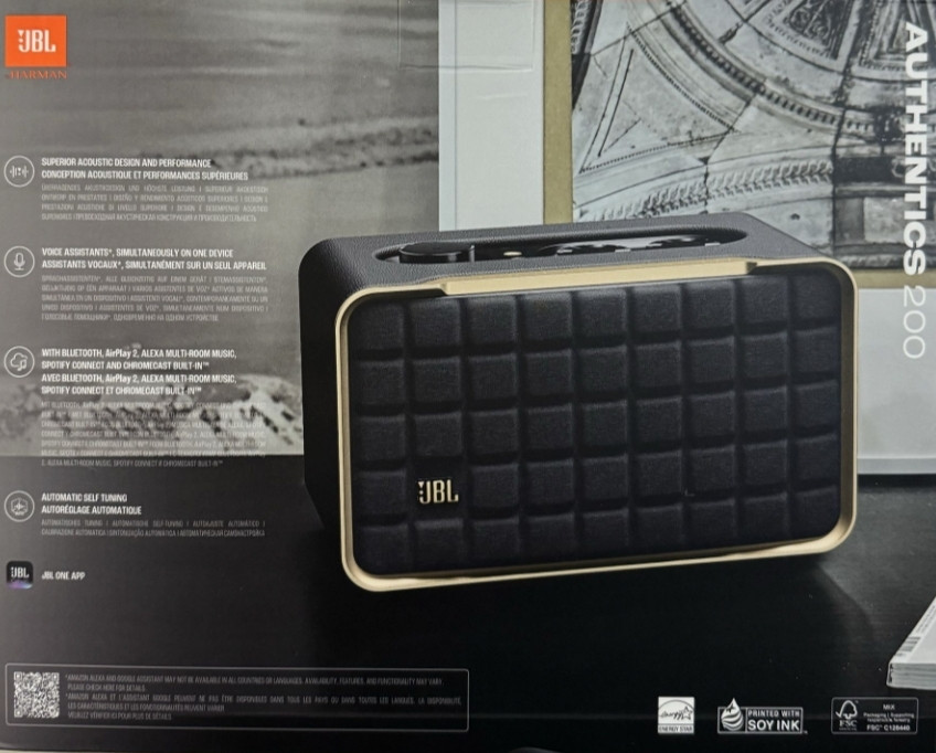 Абсолютно нова ретро-колонка JBL Authentics 200 з Wi-Fi та Bluetooth (JBLAUTH200BLKEP) Київ - фото 3