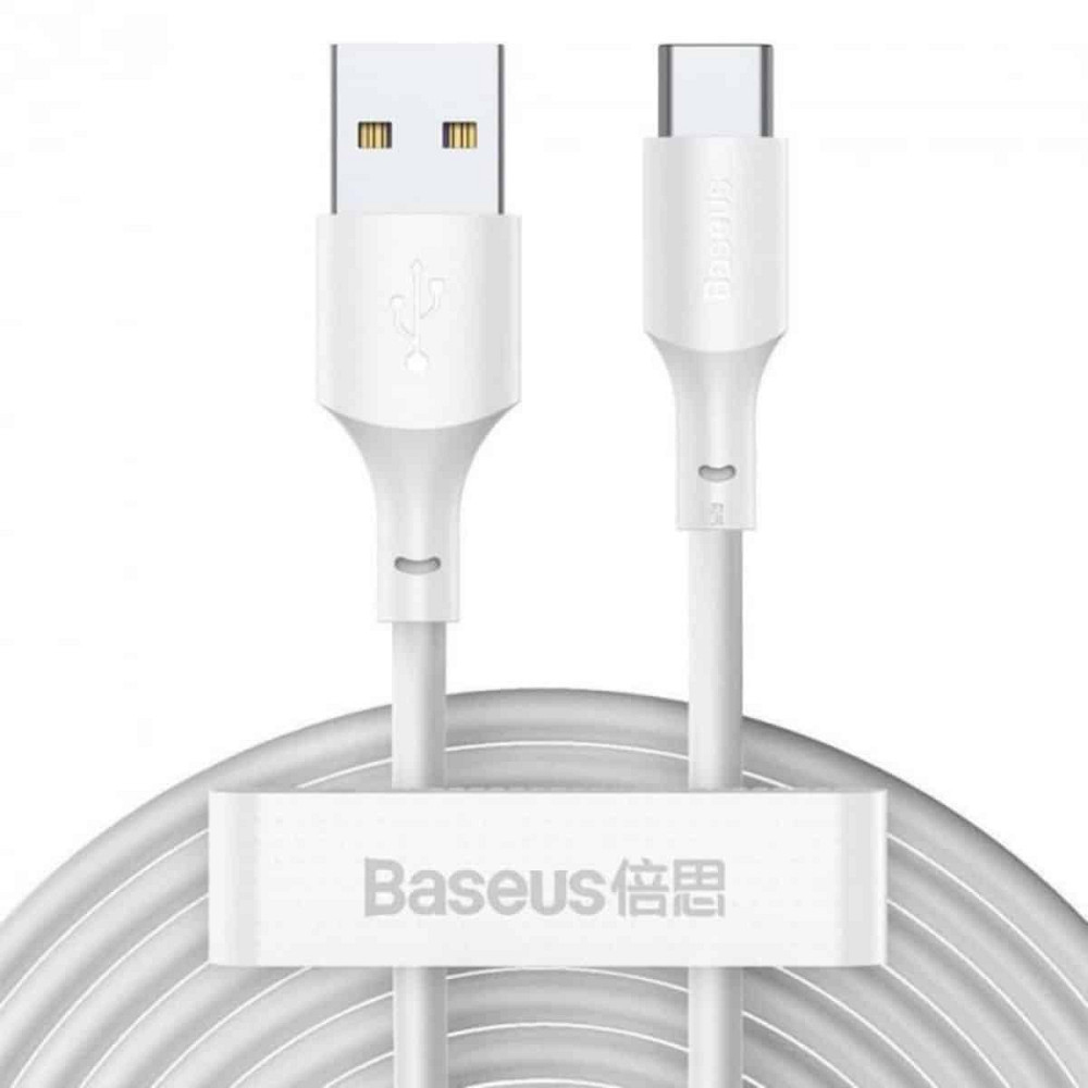 Кабель Baseus Simple Wisdom Data Cable Kit USB to Type-C 5A (2PCS/Set) 1.5m White Київ - фото 2