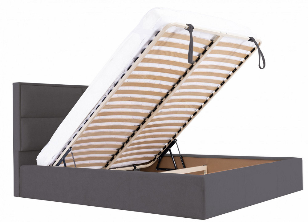 Кровать Sheffield Comfort 120 х 190 см Мисти Dark Grey С подъемным механизмом и нишей для белья Темно-серый Днепр - изображение 11