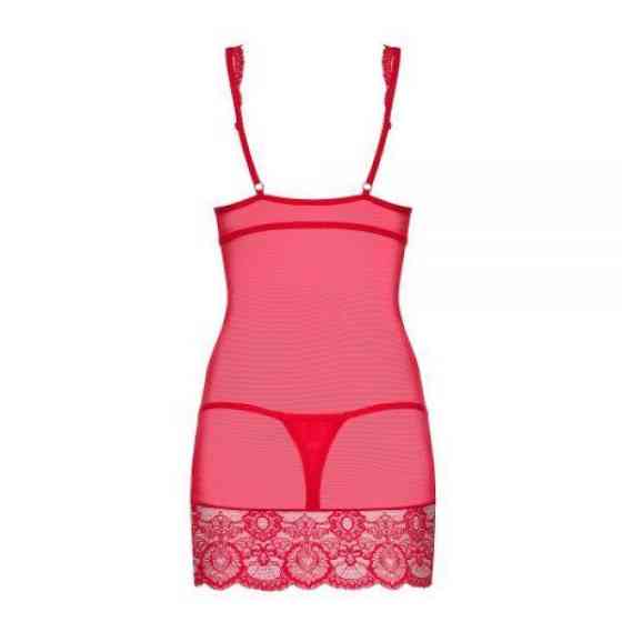 Спокуслива сорочка Obsessive 853-CHE-3 chemise thong red S/M Sex Aura Київ
