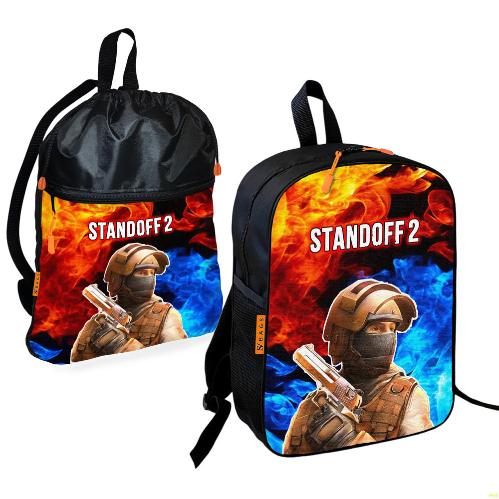 Шкільний рюкзак дитячий Standoff 2 + Сумка для взуття спортивної форми рюкзак-мішок для хлопчика (01843) Київ - фото 1