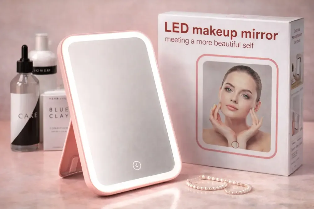 Сенсорное зеркало с подсветкой на аккумуляторе для макияжа Led makeap mirro Коломия - фото 1