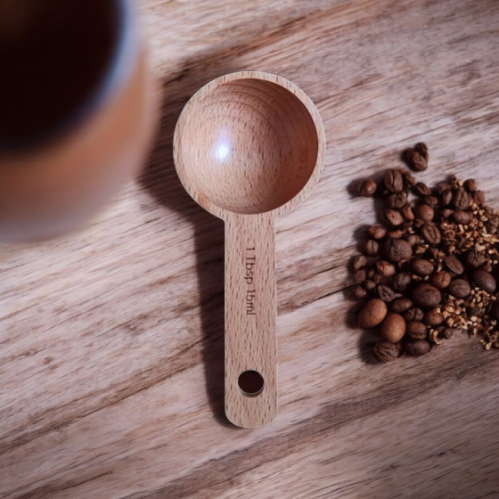 Дерев’яна мірна ложка об’ємом 15 мл з круглою формою Київ