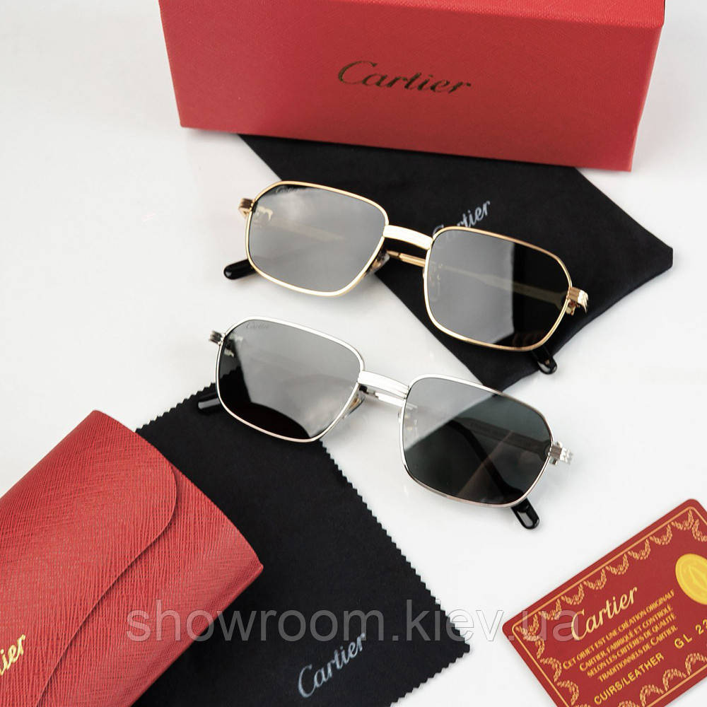 Мужские солнцезащитные брендовые очки (0445) gold Lux Киев - изображение 3