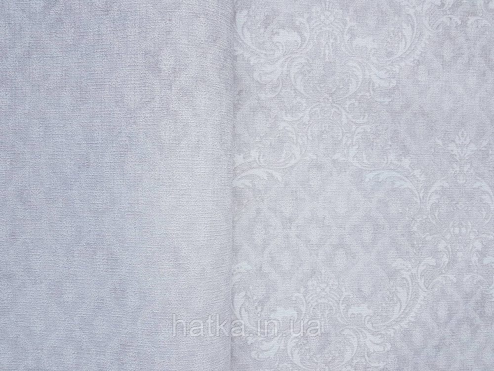 Шпалери вінілові на флізеліні гарячого тиснення DU&KA 1.06х10 вензель основа під штукатурку сірі коричневі Київ - фото 2