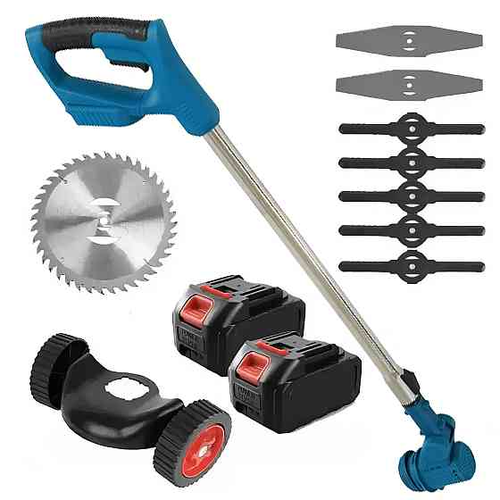 Аккумуляторная газонокосилка для травы, с колесами + 2 АКБ 48V / Триммер аккумуляторный / Портативная косилка Киев